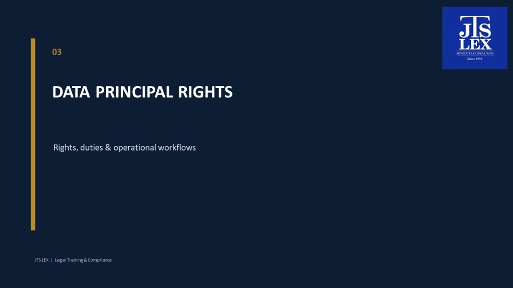 Data Principal Rights - Rights, duties & operational workflows