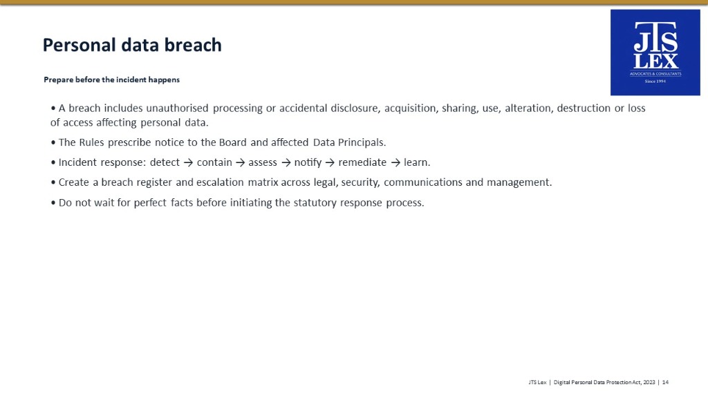Personal data breach