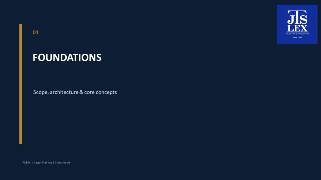 Foundations - Scope, architecture & core concepts