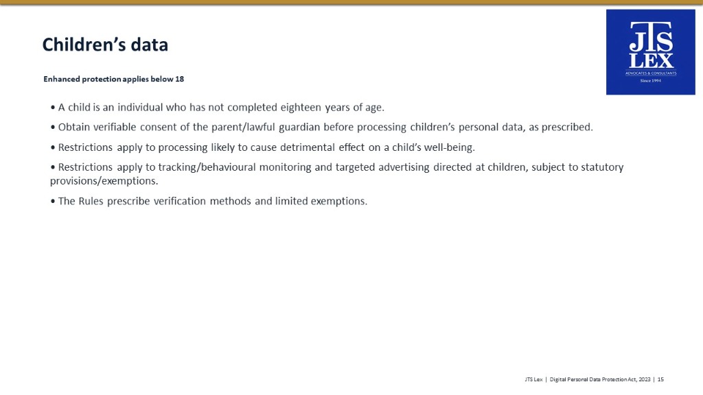 Children's data