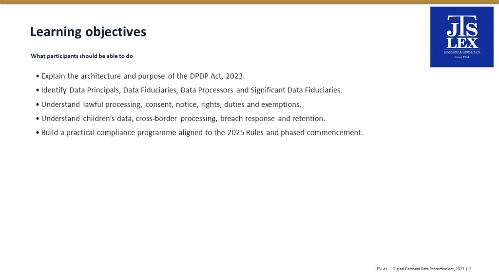 Learning objectives