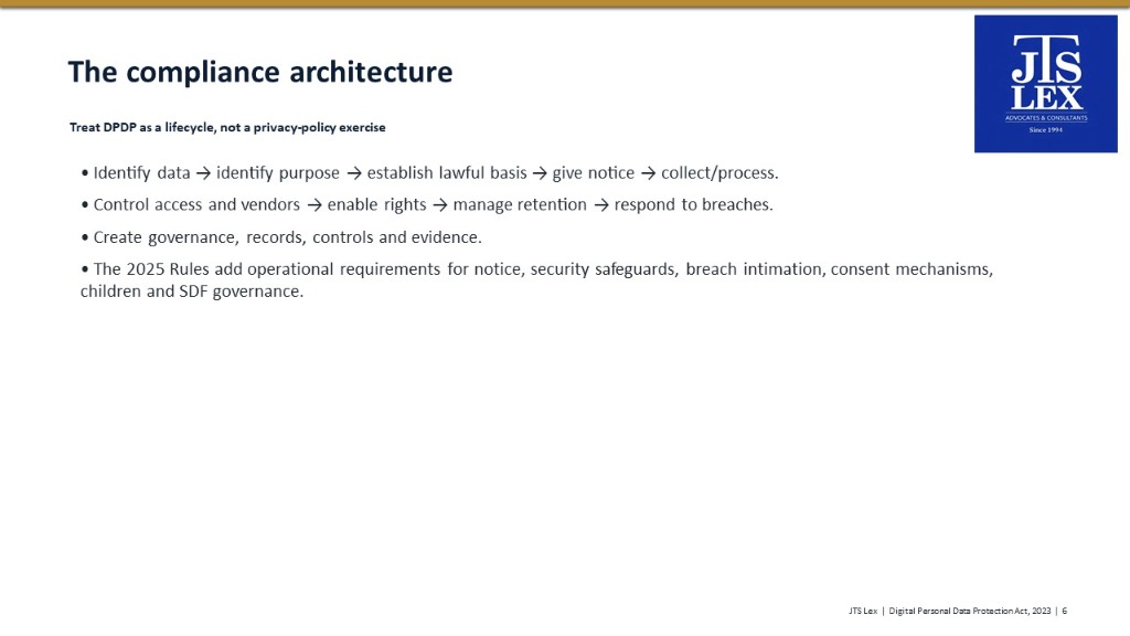 The compliance architecture